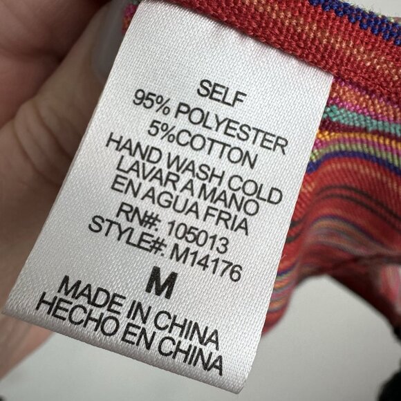 Andree by Unit Embroidered Red Black Poncho Top With Tassels Women Size Med Boho - Picture 6 of 11